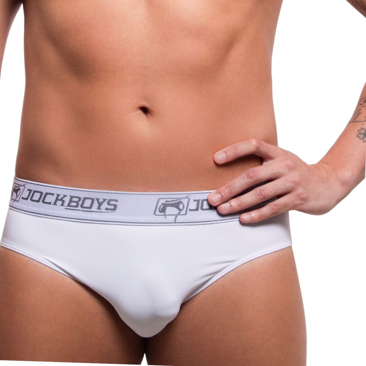 Cueca Slip Microfibra de Poliamida Branca (4)