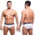 Cueca Slip de Poliamida Branca (Elástico Preto)