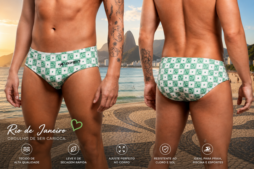Sunga masculina estampada Rio de Janeiro Jock Boys